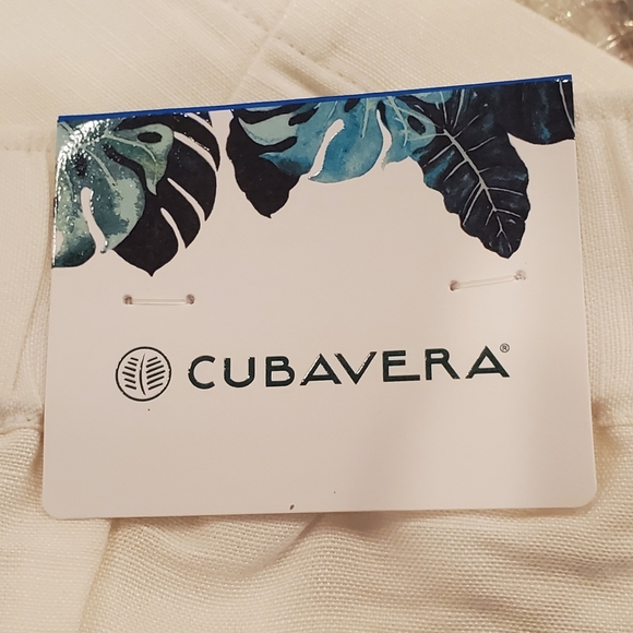 Cubavera Big and Tall White 1XB/30" Linen Pants - Picture 4 of 5